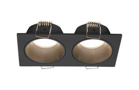 M9171  Antilla Recessed Downlight Rectangular, 2 x GU10 Mini (Max 12W), Cut Out: 100 x 50mm, Matt Black